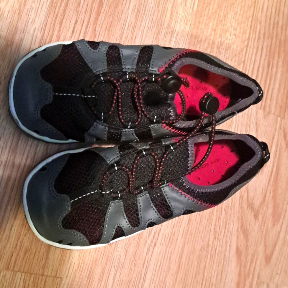 LIKE NEW SANDAL SHOES 13 LANDS END PULL CORD TIES